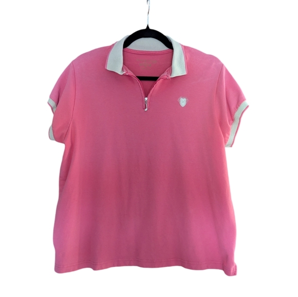 Vintage 90s Allyson Whitmore Collard Short Sleeve Golf Sweater Golf Club Charm - Picture 1 of 8